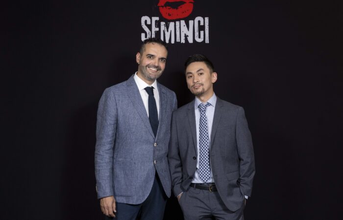 Film directors Roberto F. Canuto and Xu Xiaoxi at the 66th SEMINCI Valladolid International Film Festival in 2021, where Roberto served as a jury member.