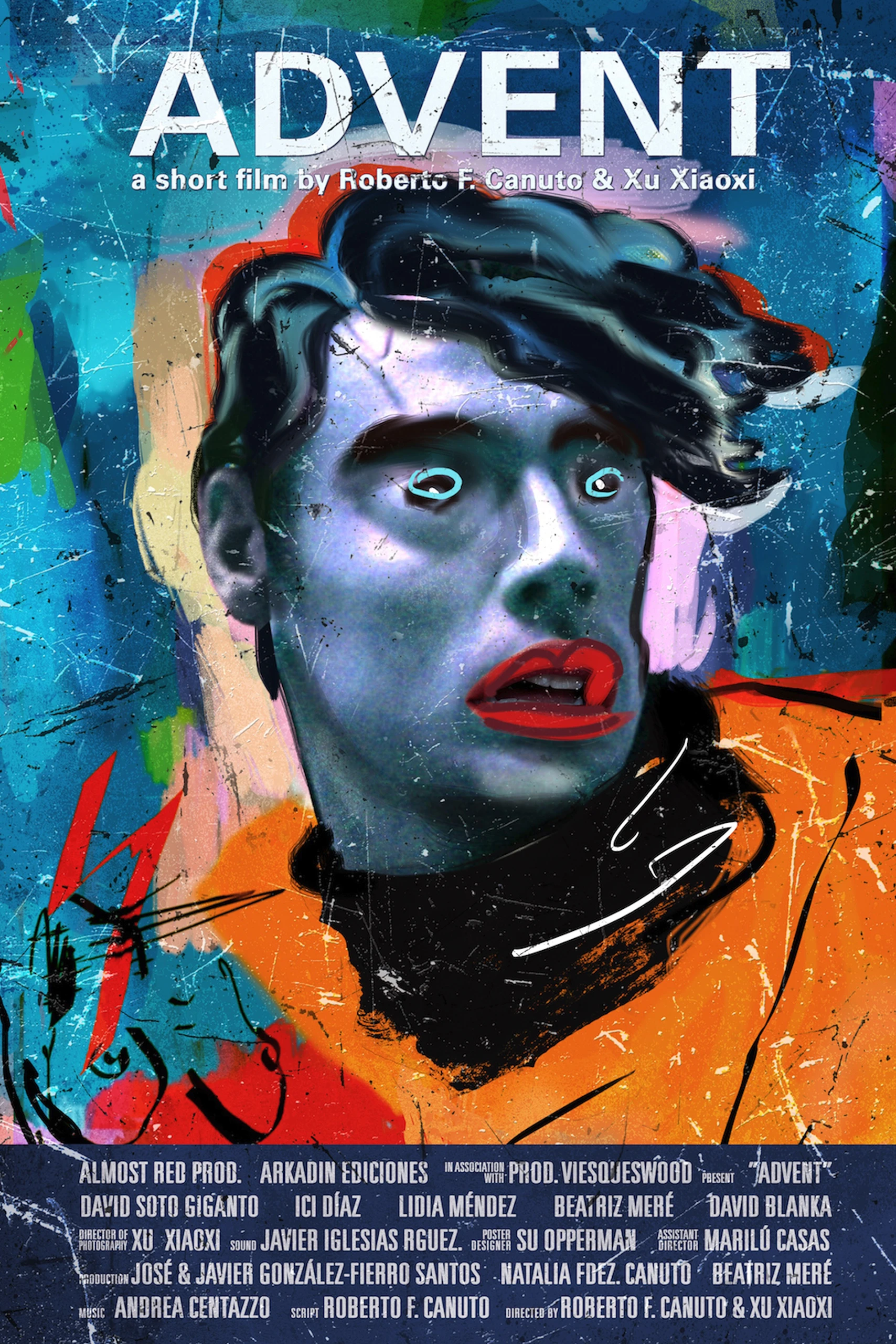 Póster oficial del cortometraje Ad-vientu Adviento (España)