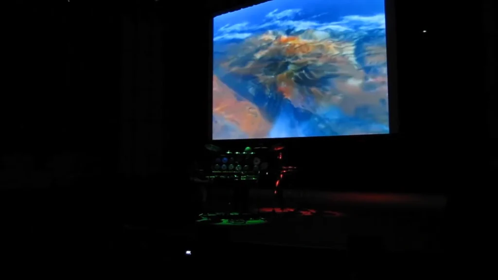 Andrea Centazzo performing the multimedia concert Einstein’s Cosmic Messengers live (2010)