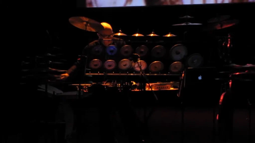 Andrea Centazzo performing the multimedia concert Einstein’s Cosmic Messengers live (2010)