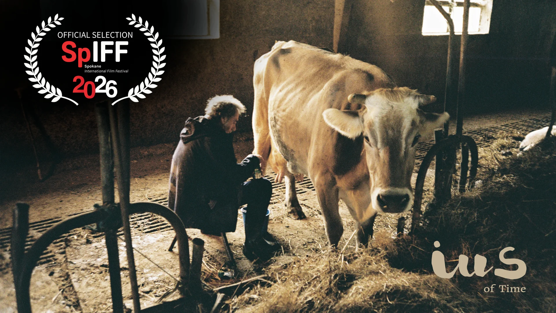 Xuan in Asturian rural stable scene from IUS of Time – Official Selection Spokane International Film Festival 2026