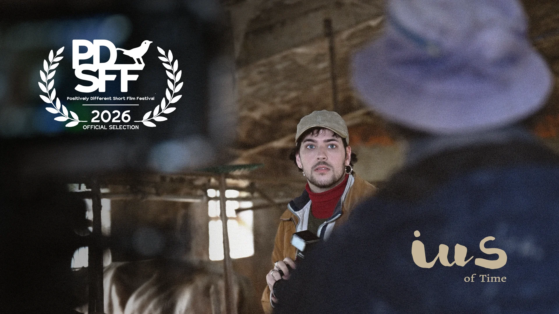 Analogue still from IUS of Time during filming featuring Luca and Xuan, official selection at Positively Different Short Film Festival Athens